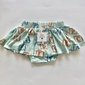 Kate Quinn Skirted Bloomer | Alphabet Print | Organic Cotton | 2T | NWT